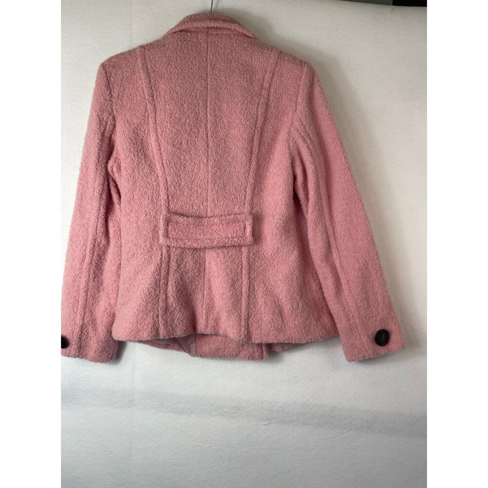 Marvin Pink Wool Pea Coat Size L Vintage Preppy - Picture 2 of 5